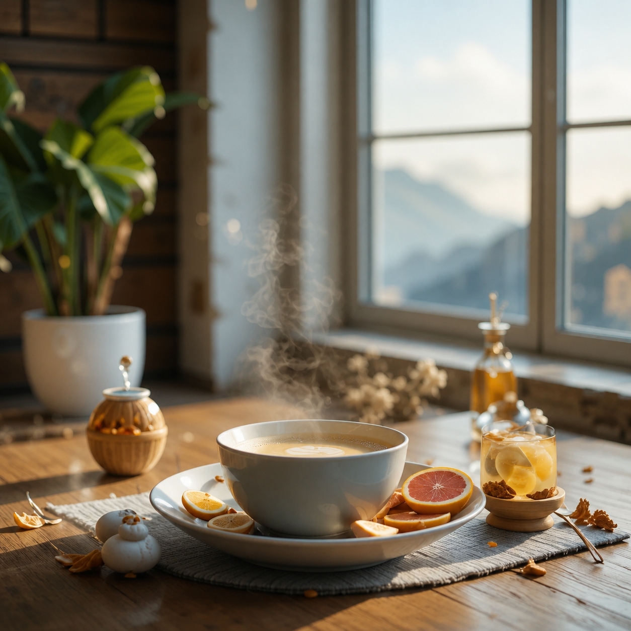 Botanical wellness ingredients and natural care essentials